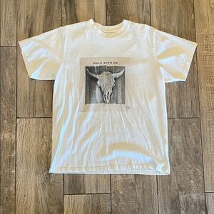 Anine Bing Walk With Me Graphic Tee in Cream